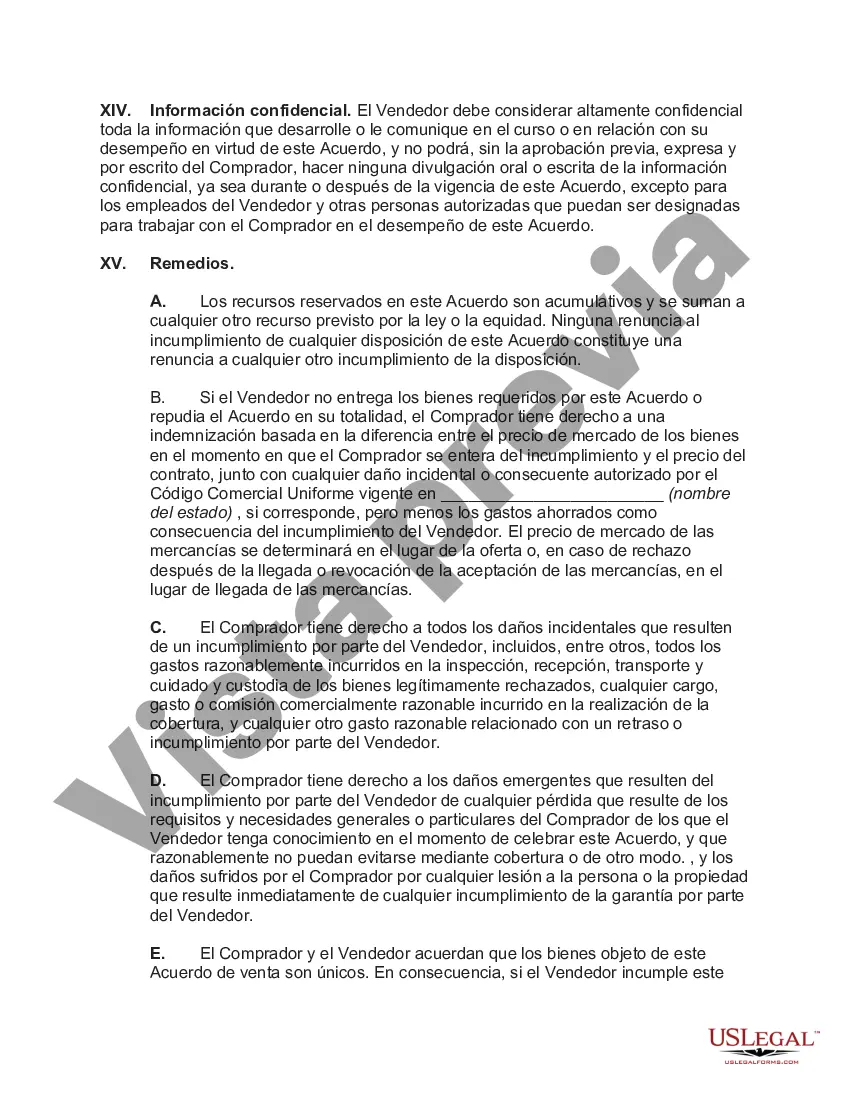 Preview Acuerdo de Venta Internacional de Mercancías con Comprador de los Estados Unidos