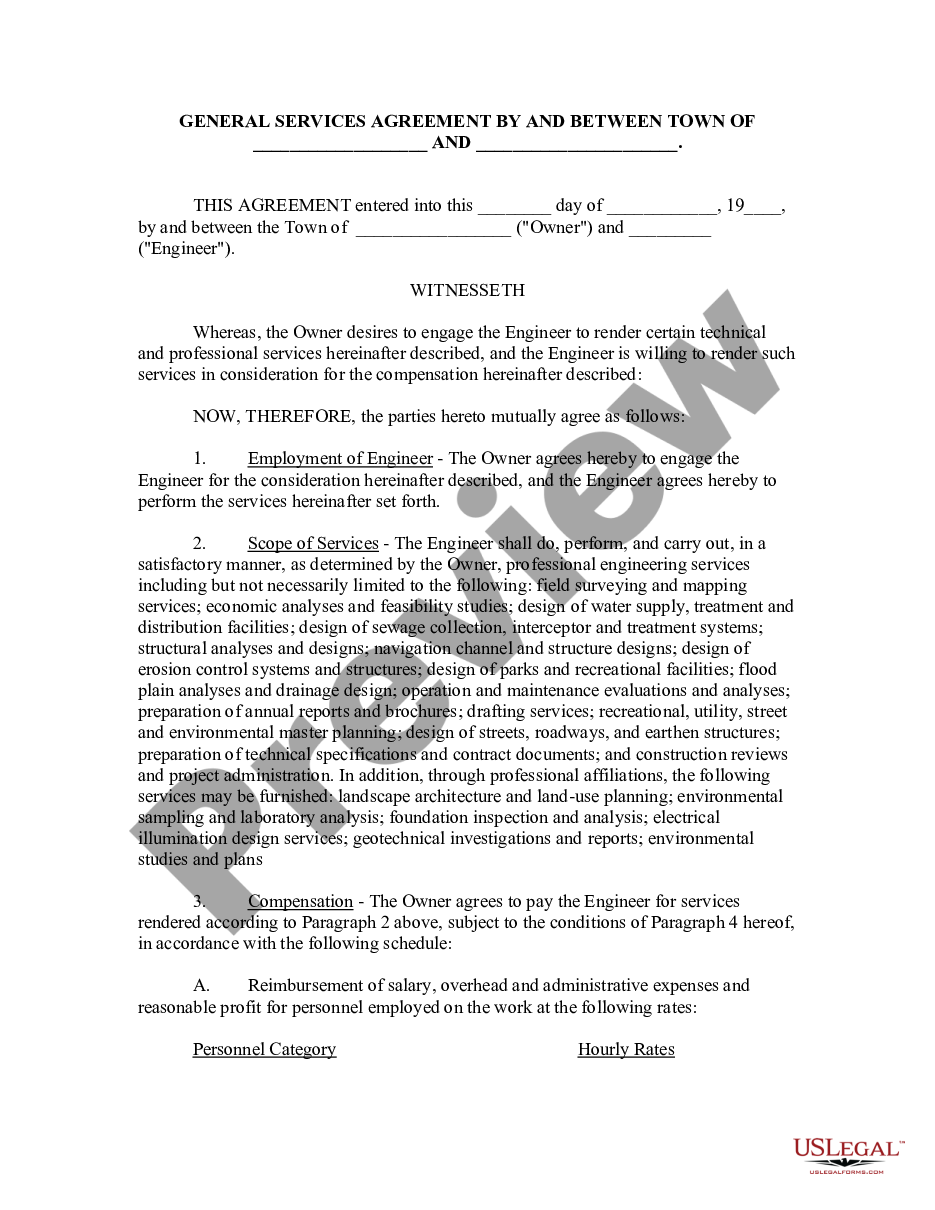 page 0 Engineering Contract between Municipality and Engineering Firm preview
