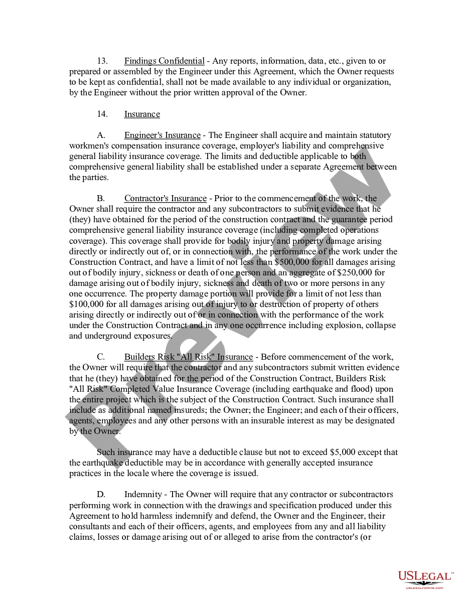 page 4 Engineering Contract between Municipality and Engineering Firm preview