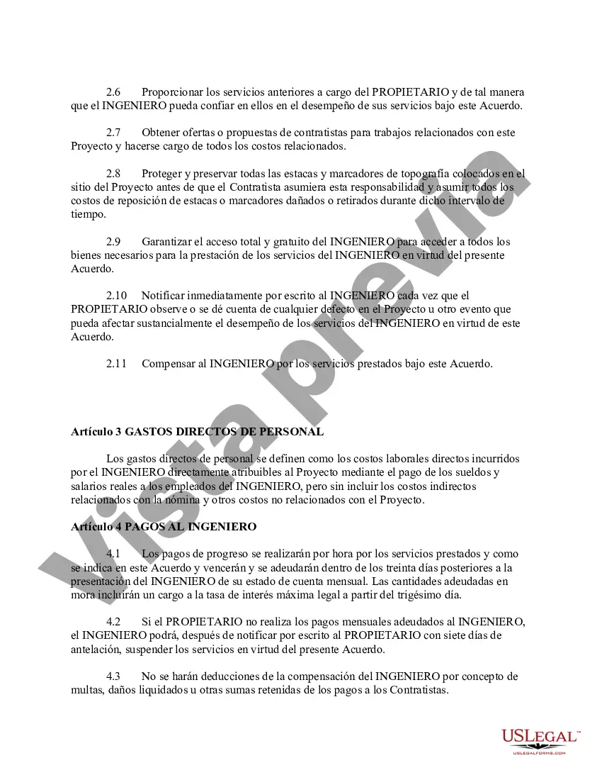 Preview Acuerdo por Servicios Profesionales - Ingeniero y Ciudad