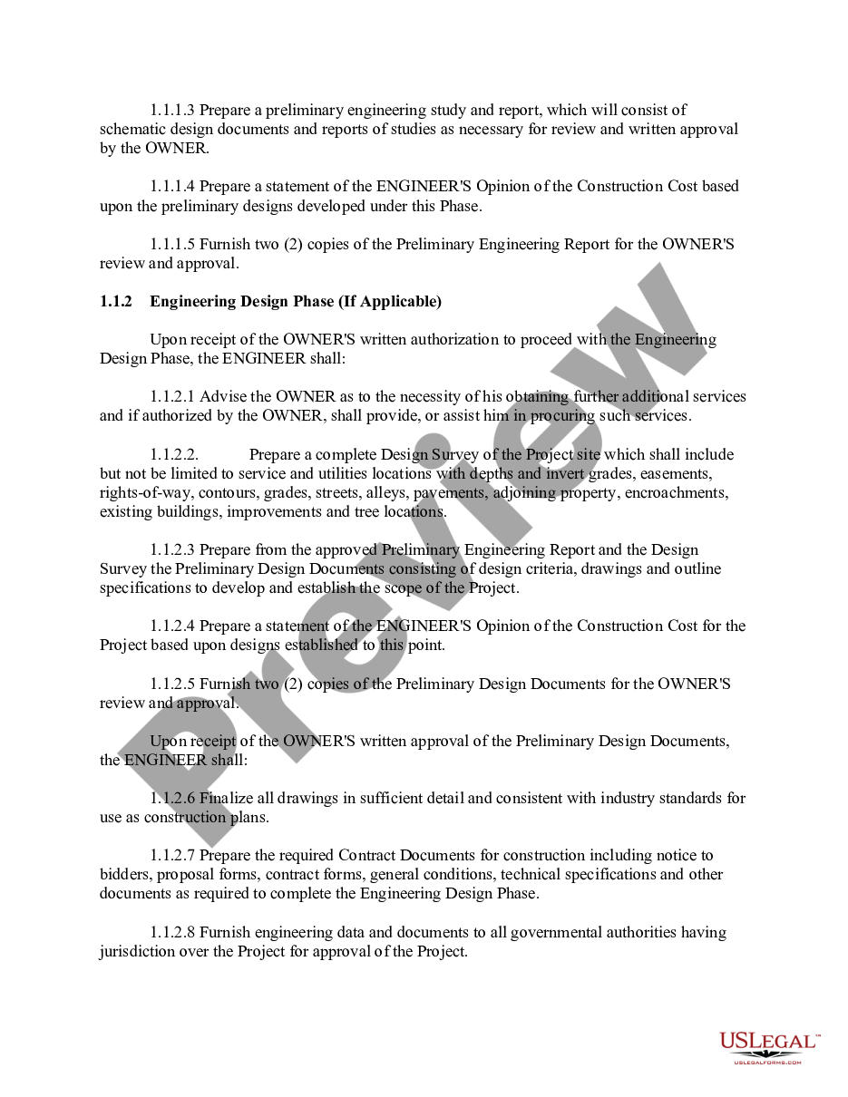 page 3 Agreement for Professional Services - Engineer and City preview