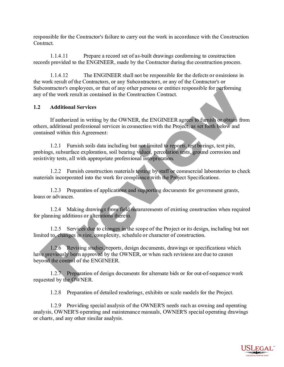 page 6 Agreement for Professional Services - Engineer and City preview