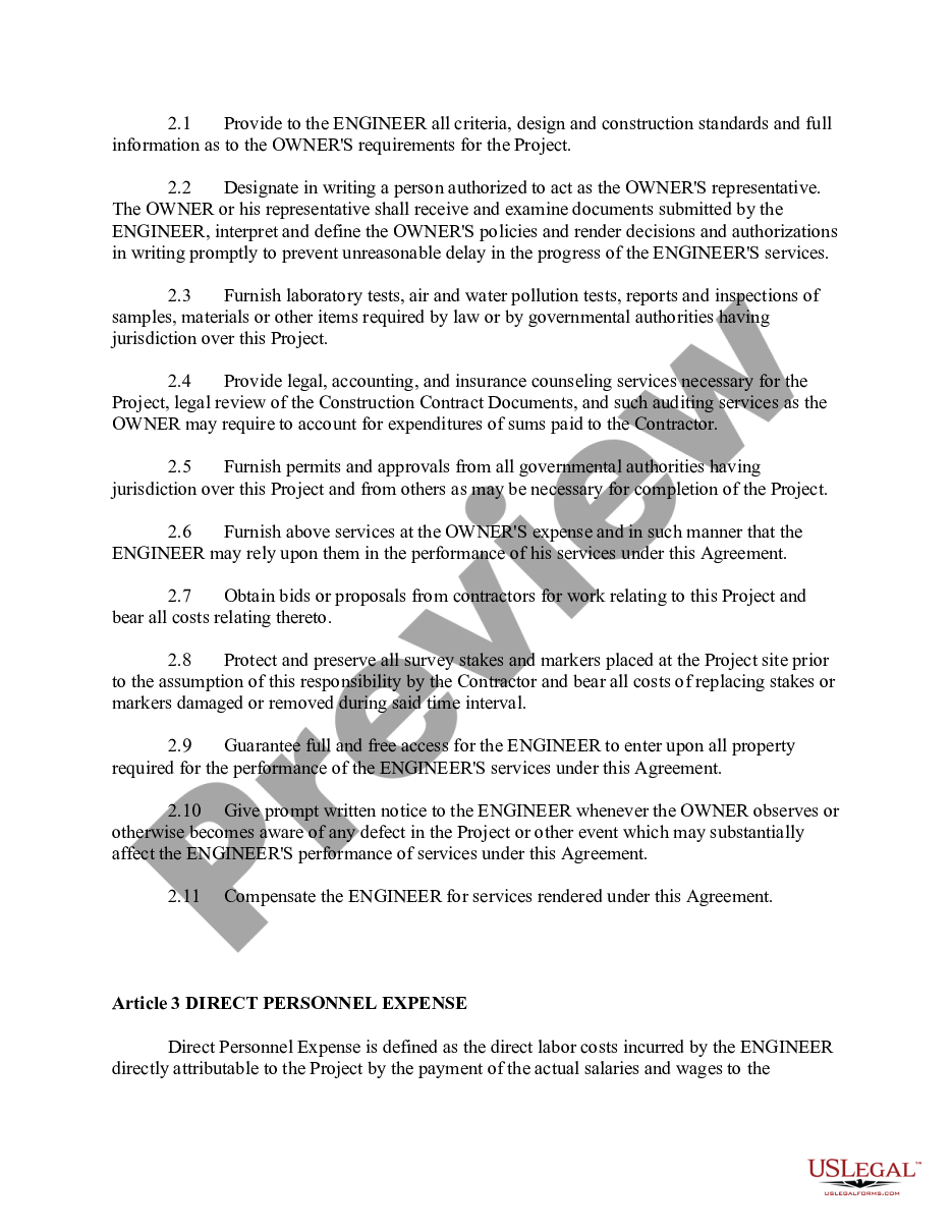page 8 Agreement for Professional Services - Engineer and City preview