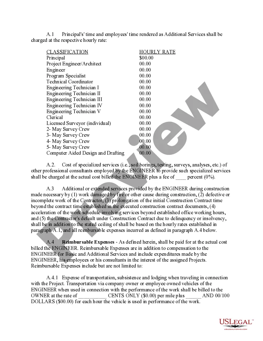 Get Agreement for Professional Services - Engineer and City Preview Agreement for Professional Services - Engineer and City
