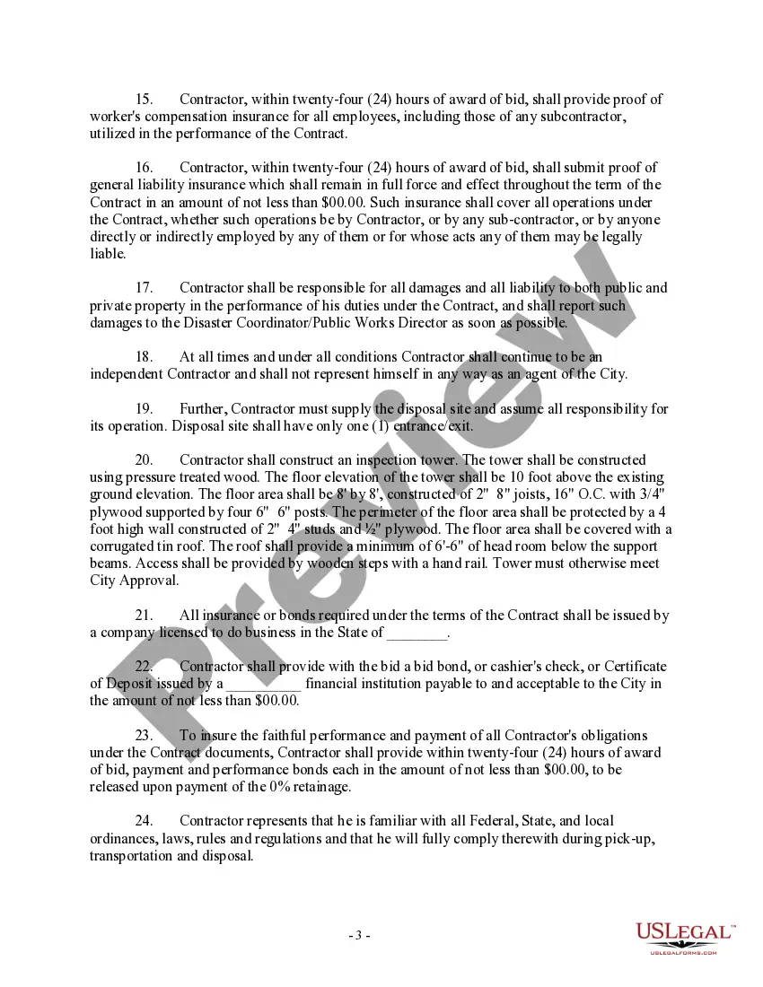 Get Bid Specifications for Hurricane Debris Removal Preview Bid Specifications for Hurricane Debris Removal