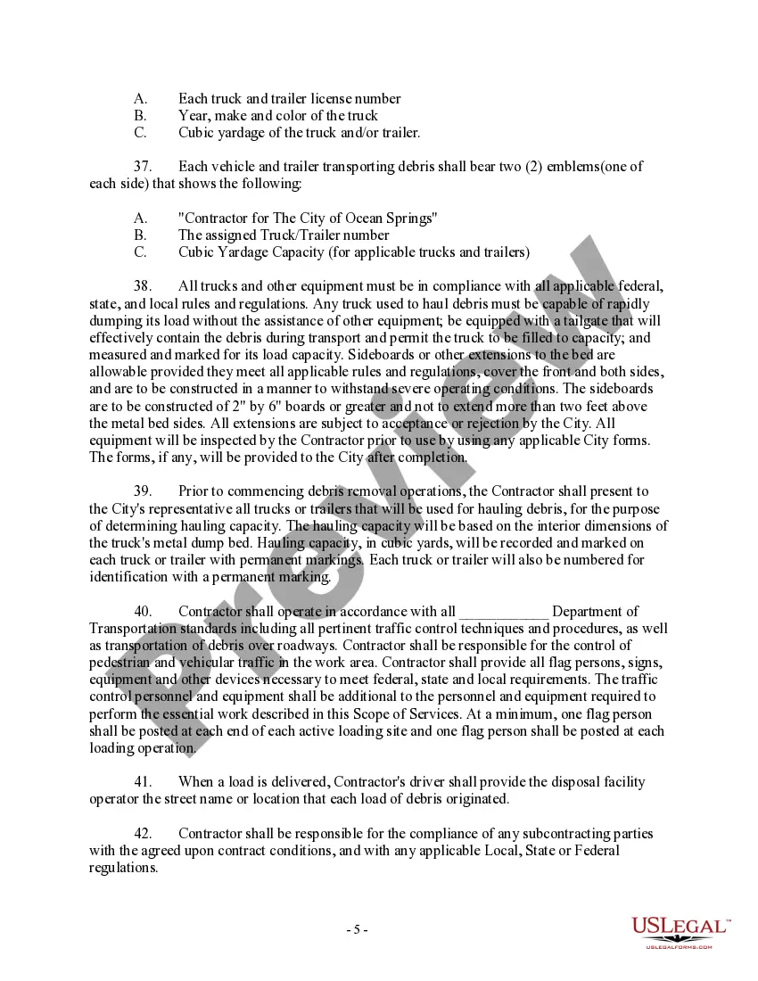 Get Bid Specifications for Hurricane Debris Removal Preview Bid Specifications for Hurricane Debris Removal
