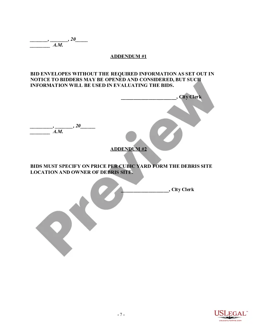 Get Bid Specifications for Hurricane Debris Removal Preview Bid Specifications for Hurricane Debris Removal