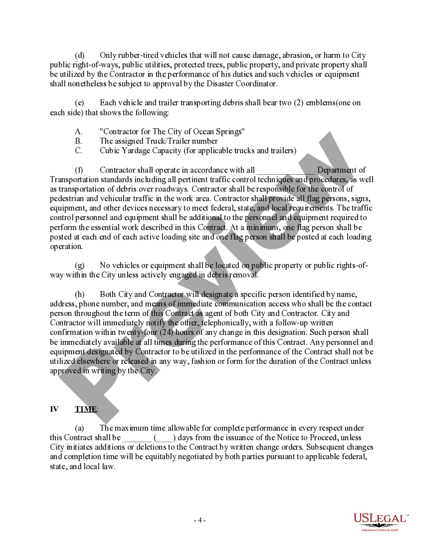 Get Contract for Hurricane Debris Removal Preview Contract for Hurricane Debris Removal