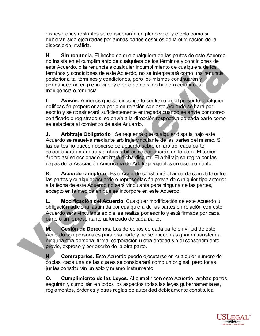 Preview Acuerdo de representante de ventas en el extranjero no exclusivo
