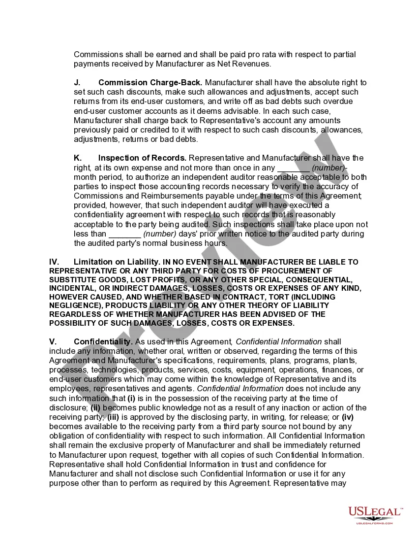 Get Nonexclusive Foreign Sales Representative Agreement Preview Nonexclusive Foreign Sales Representative Agreement