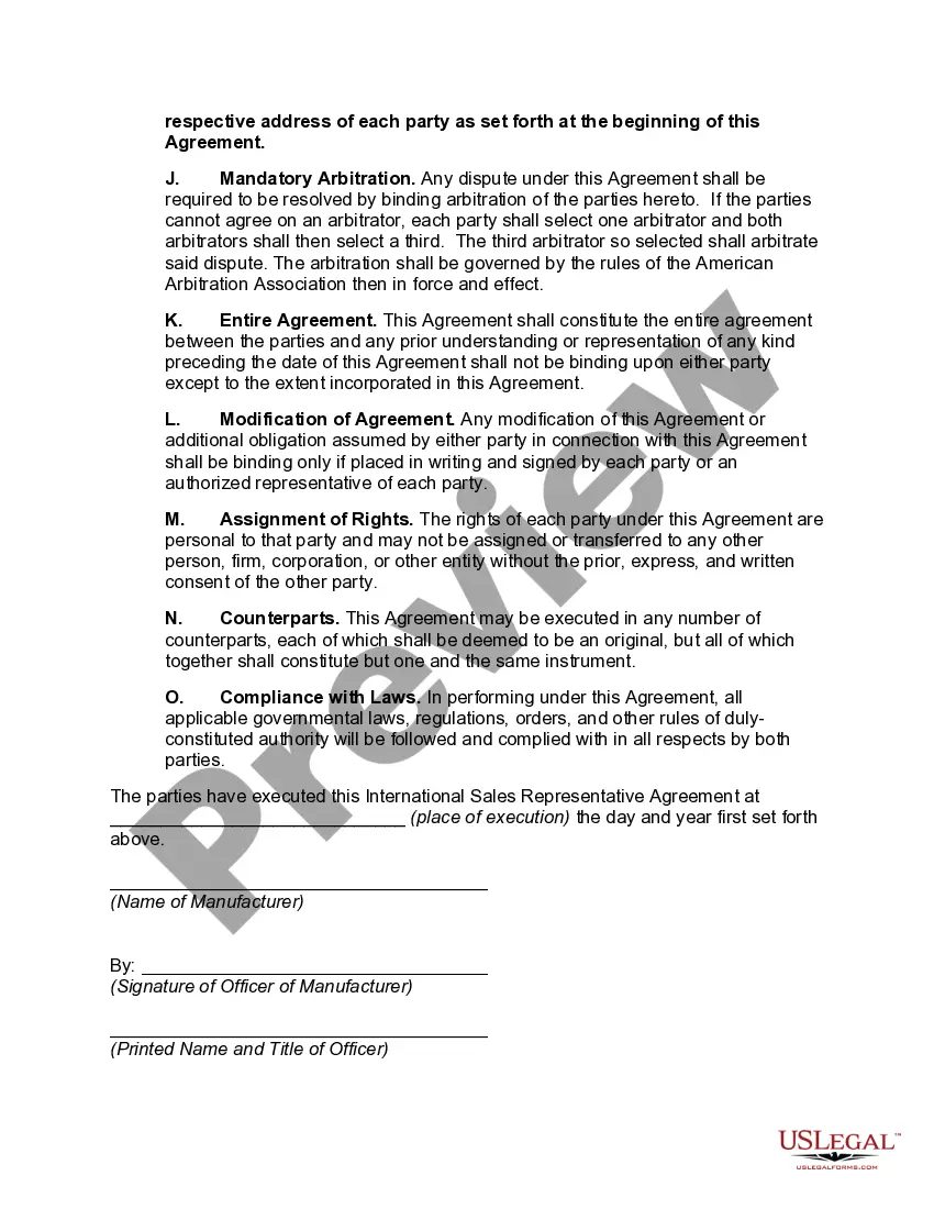 Get Nonexclusive Foreign Sales Representative Agreement Preview Nonexclusive Foreign Sales Representative Agreement