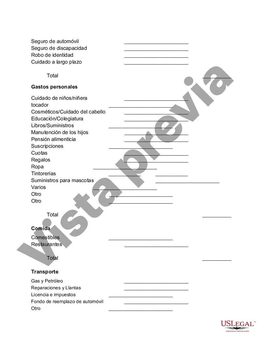 Preview Plan de Flujo de Caja Mensual