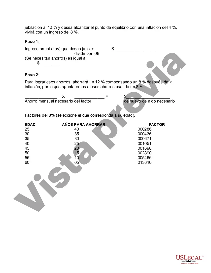 Preview Planificación de jubilación mensual