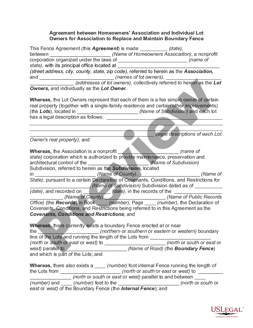 Maryland Agreement Between Homeowners Association And Individual Lot Owners For Association To 1374