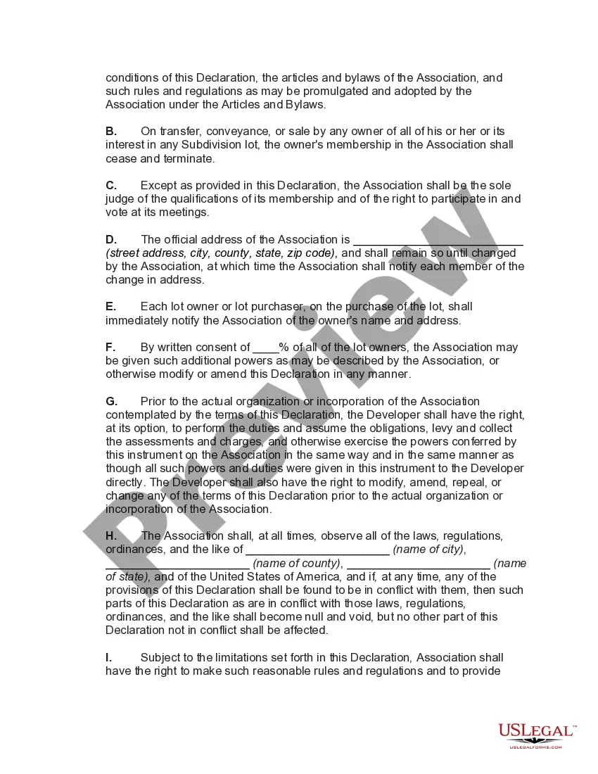 Get Declaration of Covenants, Conditions, and Restrictions of Homeowners' Association Including Powers and Duties Preview Declaration of Covenants, Conditions, and Restrictions of Homeowners' Association Including Powers and Duties