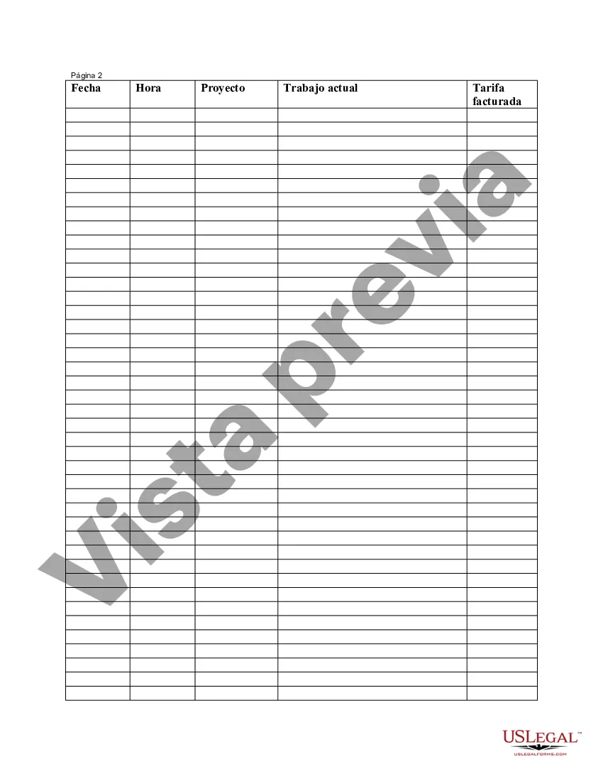 Preview Hoja de tiempo del empleado