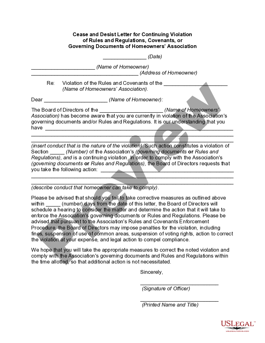 louisiana-cease-and-desist-letter-for-continuing-violation-of-rules-and