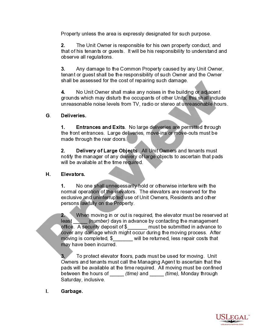 Get Rules and Regulations for a Condominium Association Preview Rules and Regulations for a Condominium Association