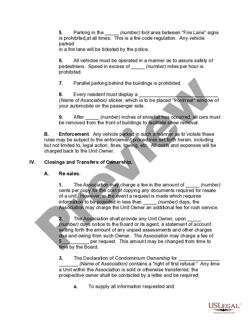 Get Rules and Regulations for a Condominium Association Preview Rules and Regulations for a Condominium Association