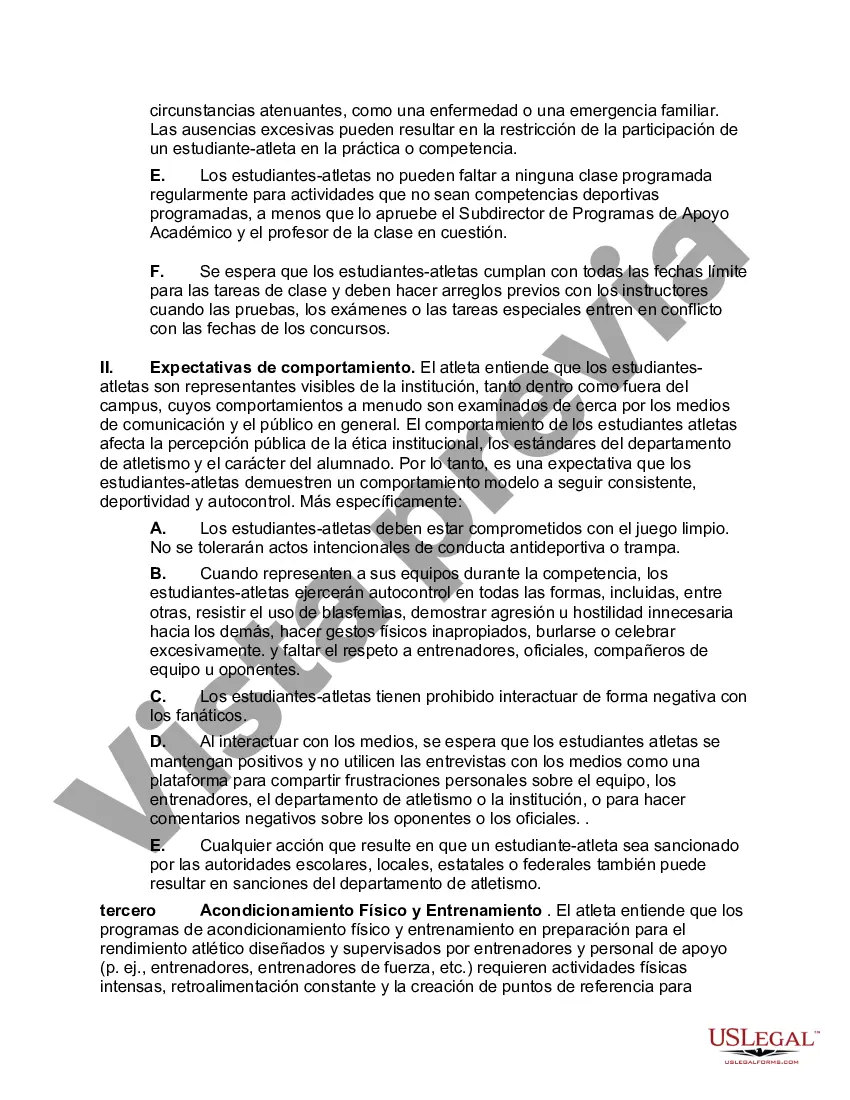 Preview Acuerdo de Participación del Estudiante Atleta