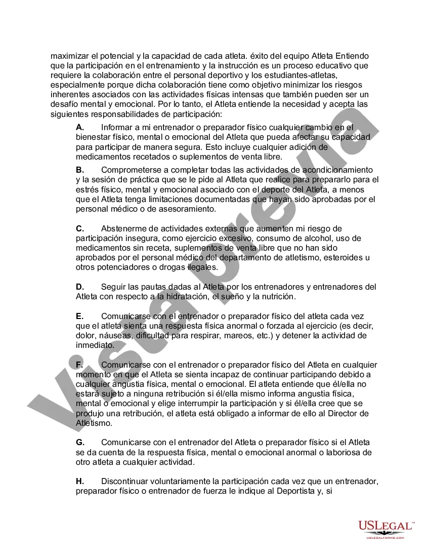 Preview Acuerdo de Participación del Estudiante Atleta