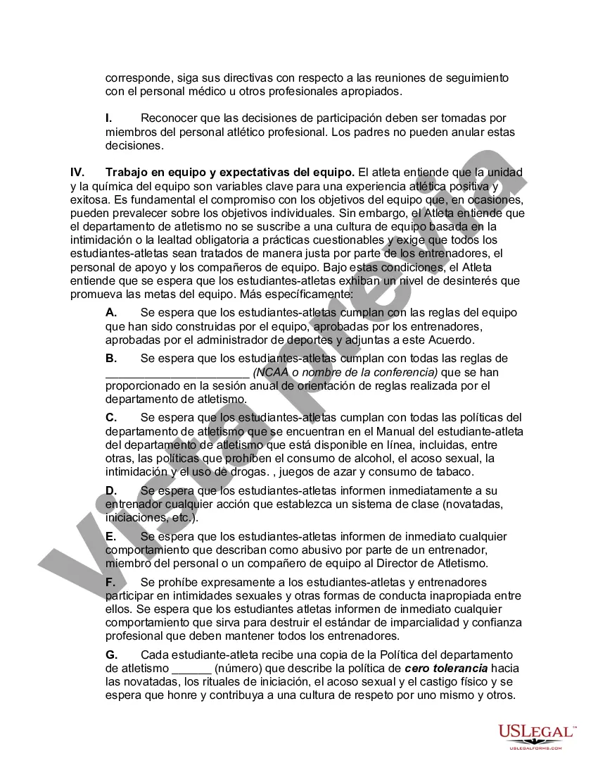 Preview Acuerdo de Participación del Estudiante Atleta