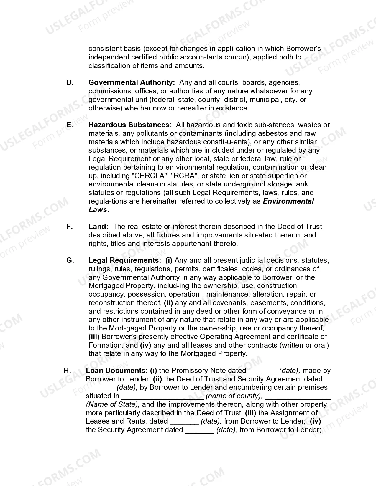 Preview Certificate of Borrower regarding Commercial Loan