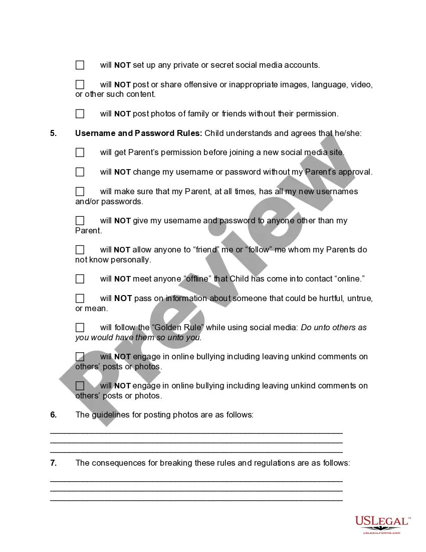 Get Social Media Contract between Parent and Child Preview Social Media Contract between Parent and Child