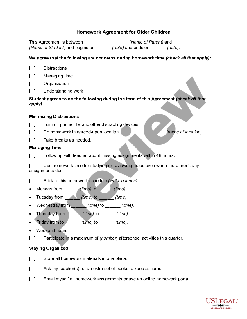 homeworking agreement