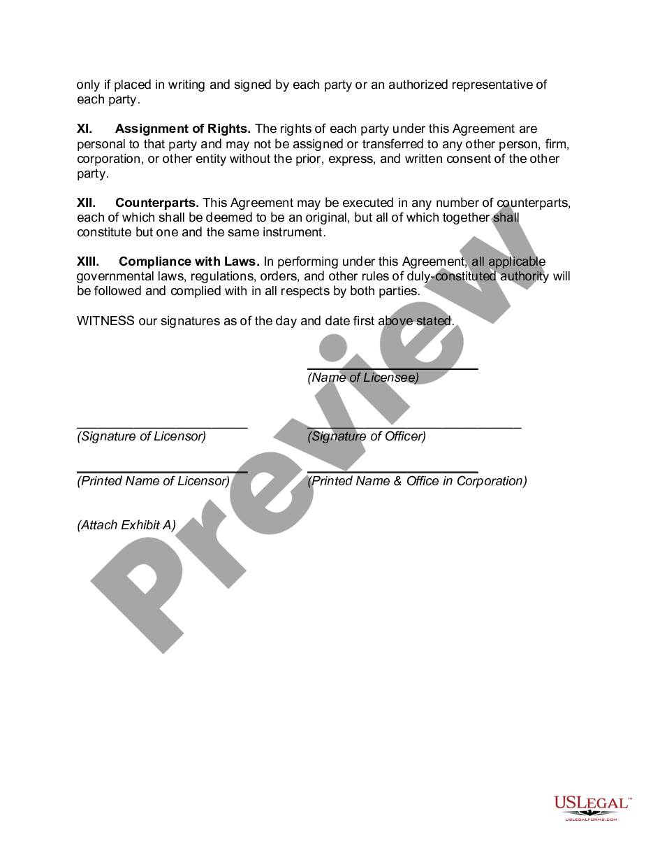 page 2 Trade Secrets License Agreement and Assignment between Licensor and Licensee preview