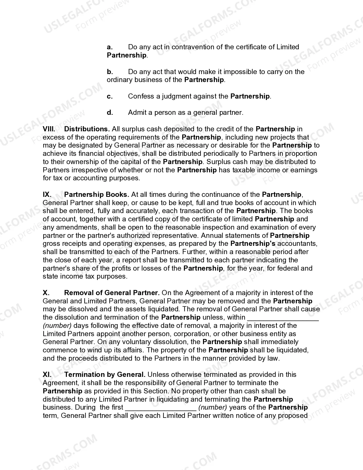 Preview Limited Partnership Agreement for Real Estate Development