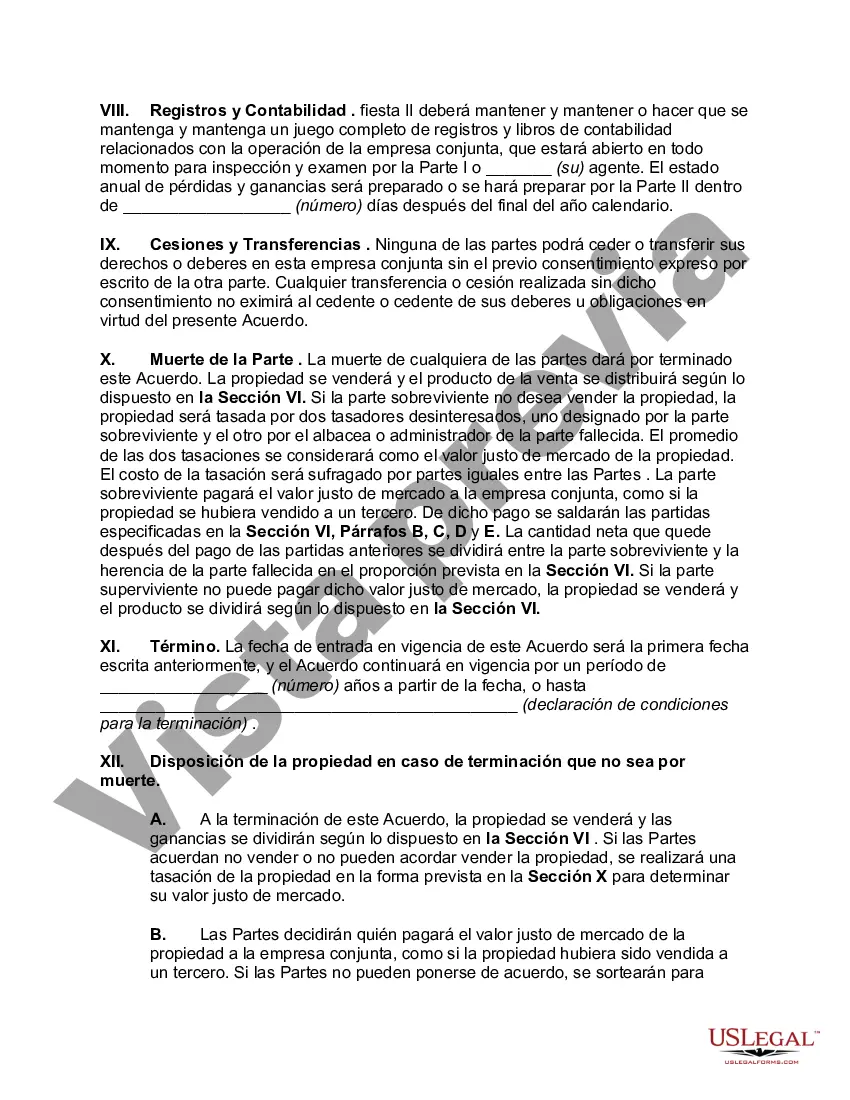 Preview Acuerdo de Joint Venture - Compra y Operación de Edificio de Departamentos