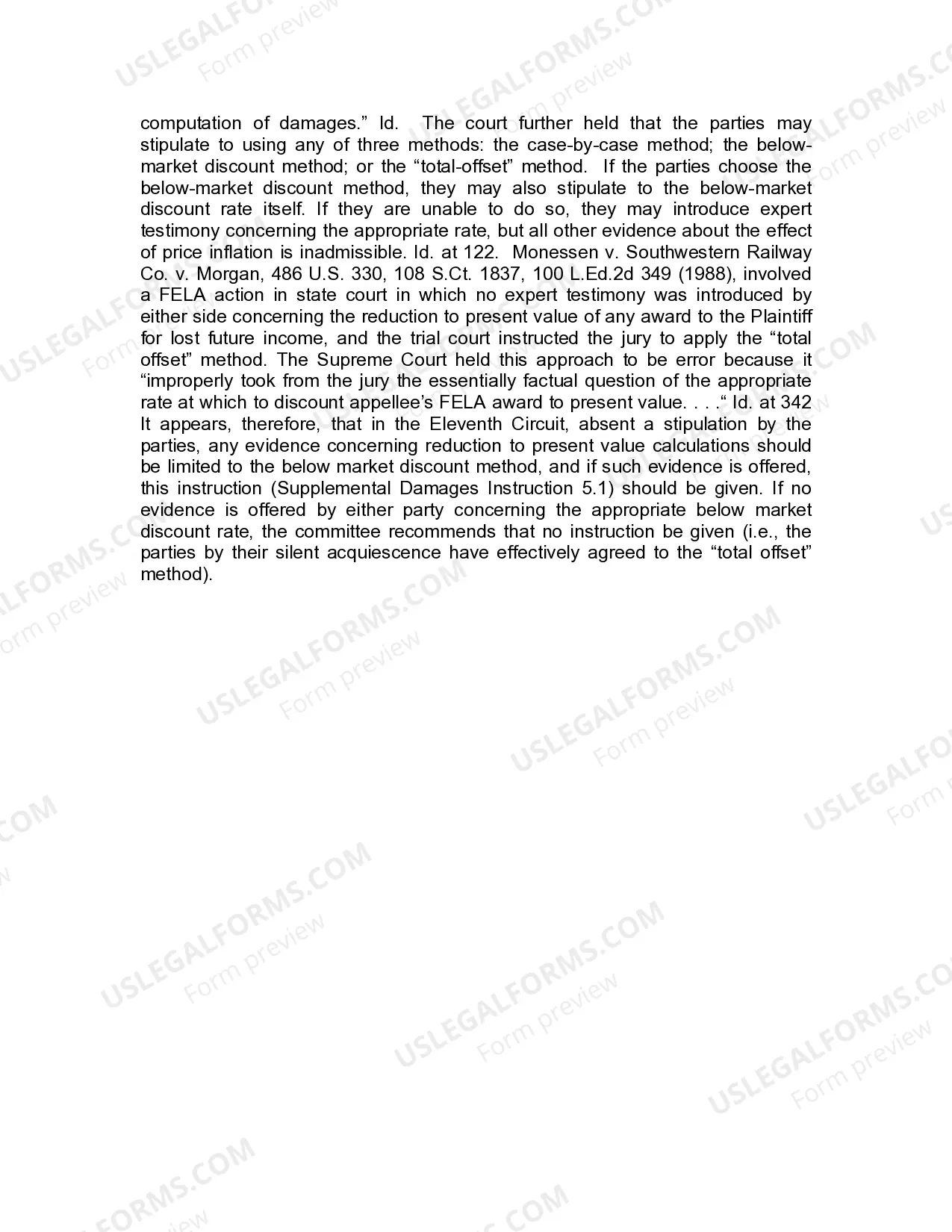 Preview Jury Instruction - 5.1 Inflation And Calculation Of Below - Market Discount Rate