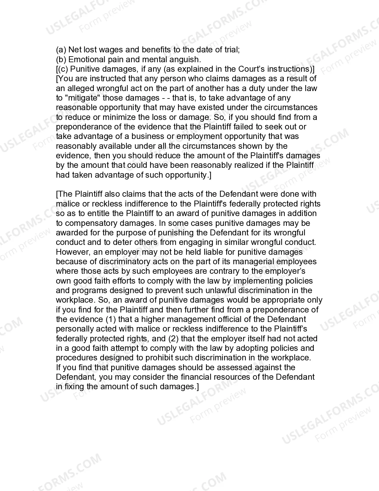 Preview Jury Instruction - 1.2.2 Race And Or Sex Discrimination Hostile Work Environment Created Or Permitted By Supervisor - With Affirmative Defense By Employer