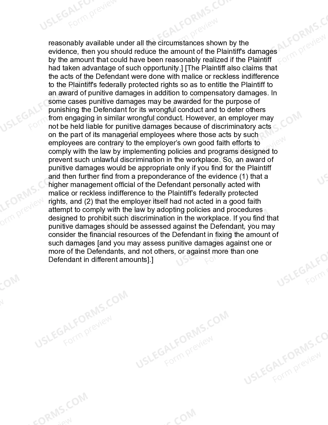 Preview Jury Instruction - 1.3.1 Civil Rights Act 42 USC Sect.1981 Race Discrimination In Employment Discharge - Failure To Promote General Instruction