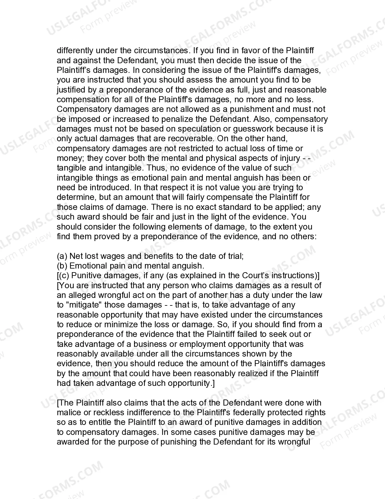 Preview Jury Instruction - 1.5.1 Americans With Disabilities Act 42 USC Sect. 12101 - 12117 Disparate Treatment Claim