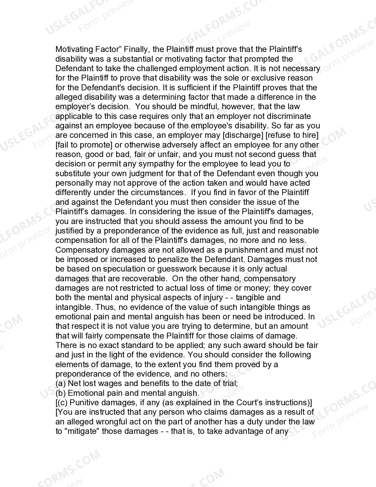 Preview Jury Instruction - 1.5.2 Reasonable Accommodation Claim