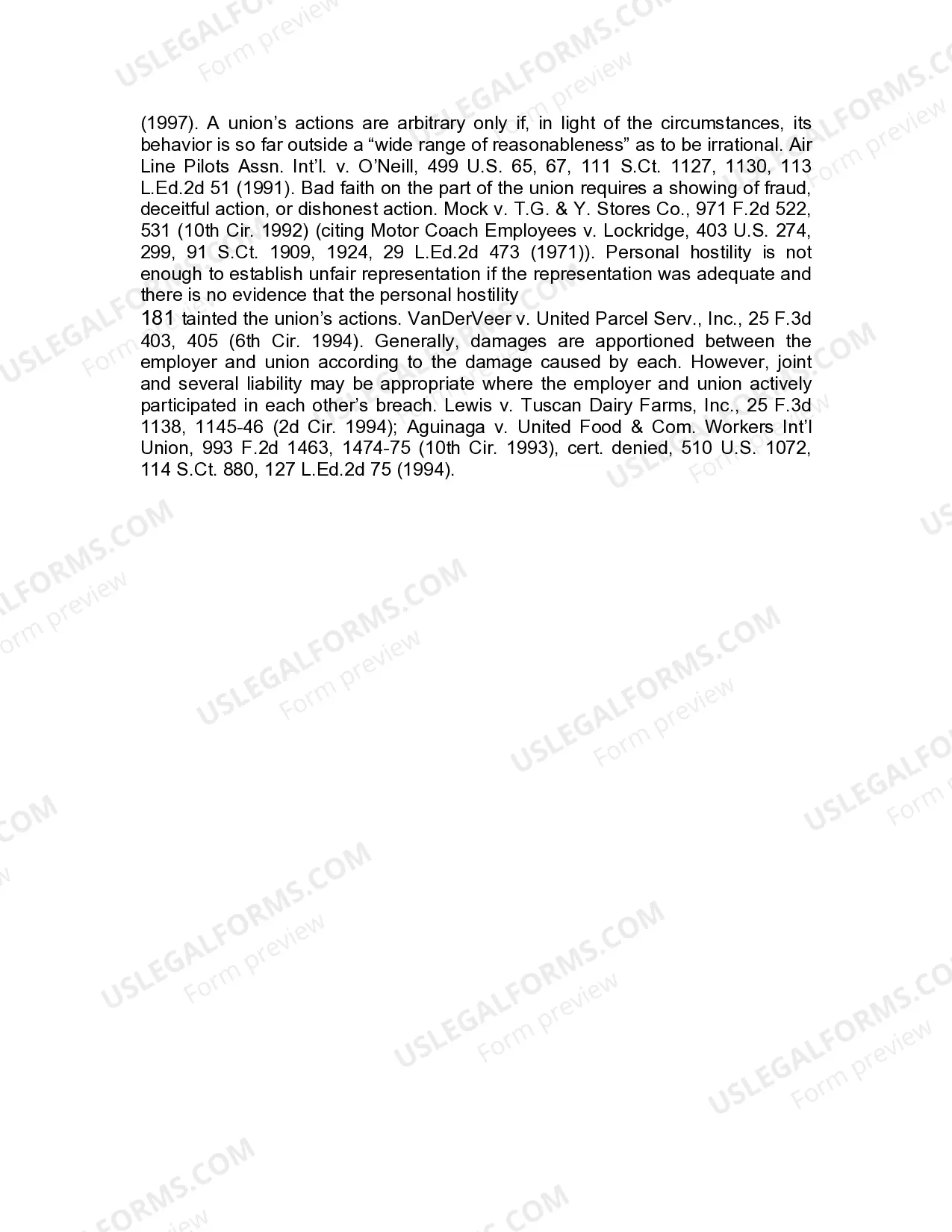 Preview Jury Instruction - 1.8.1 Employee Claim Against Employer and Union - Vaca v. Sipes - General Instruction