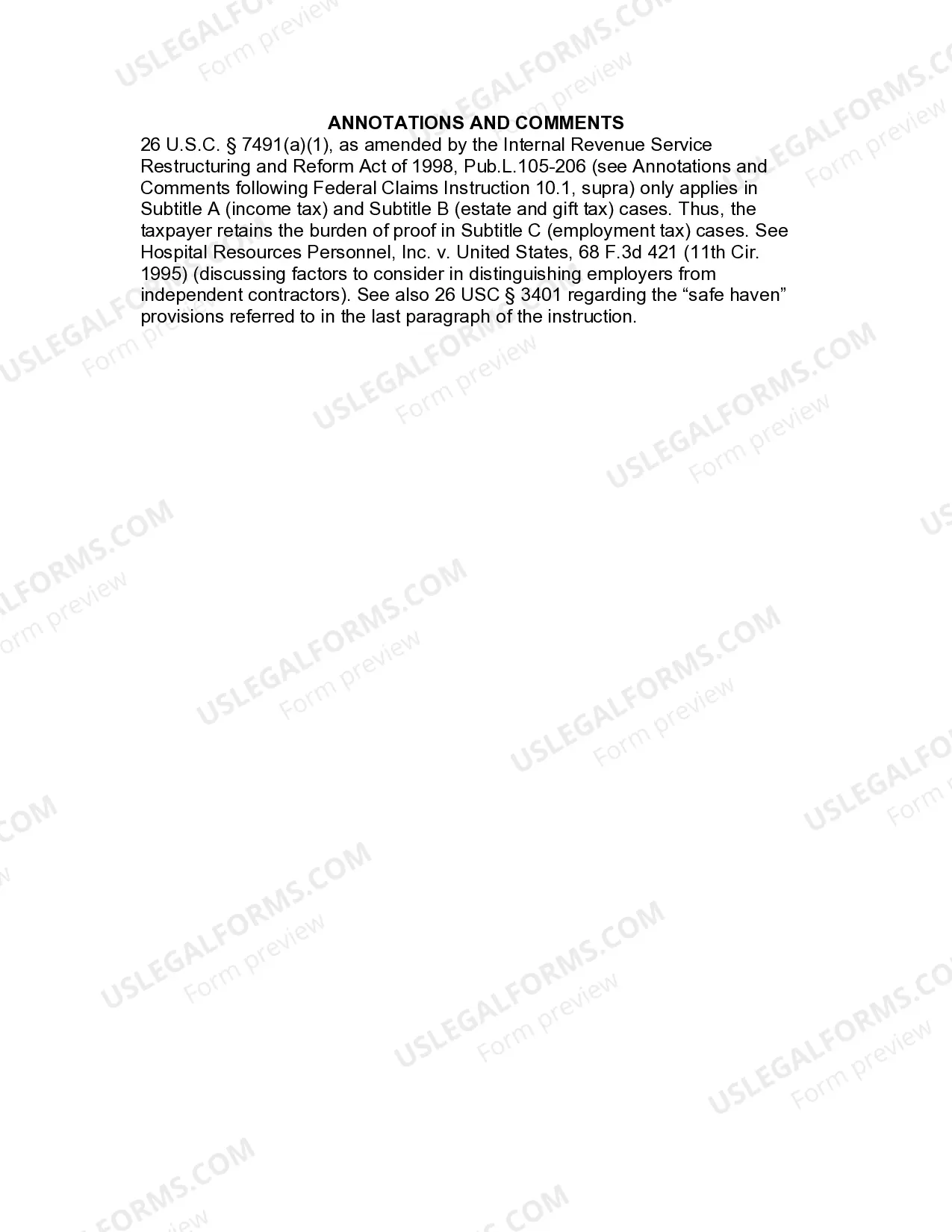 Preview Jury Instruction - 10.10.3 Employee vs. Self-Employed Independent Contractor