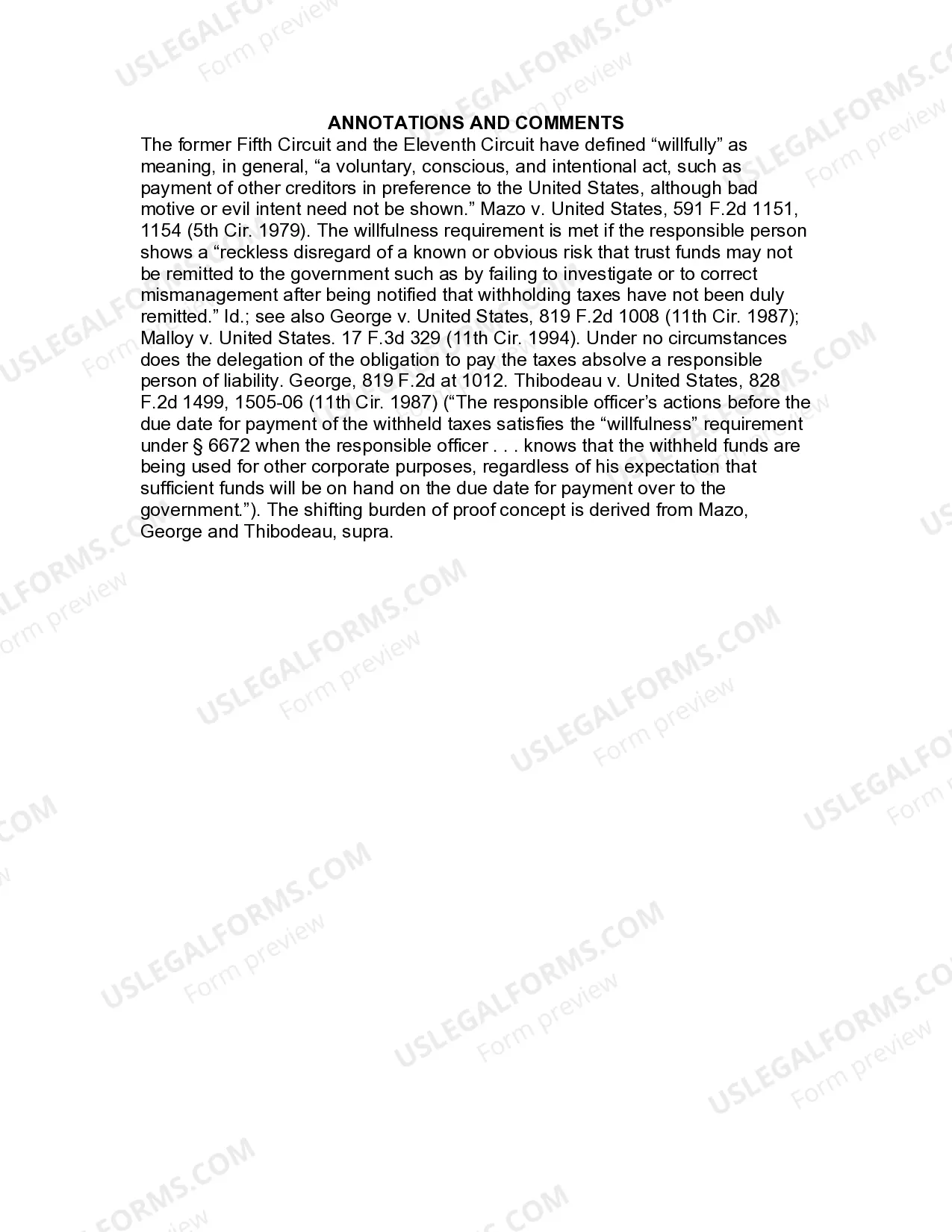 Preview Jury Instruction - 10.10.6 Section 6672 Penalty