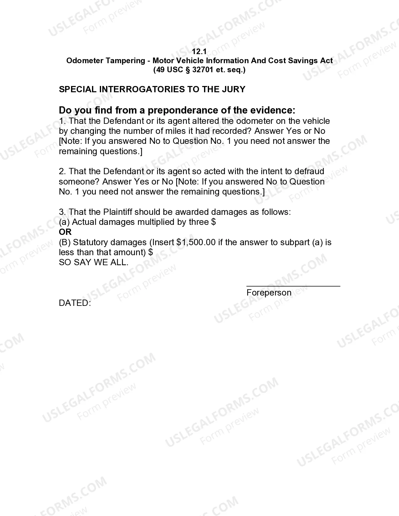 Preview Jury Instruction - 12.12.1 General Instruction