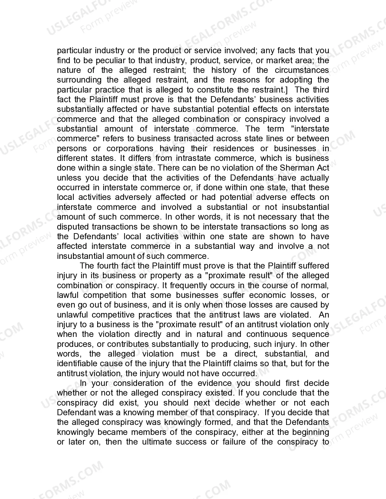 Preview Jury Instruction - 3.3.1 Section 1, Per Se Violation Conspiracy To Fix Prices - Includes Alternative Rule of Reason Instruction