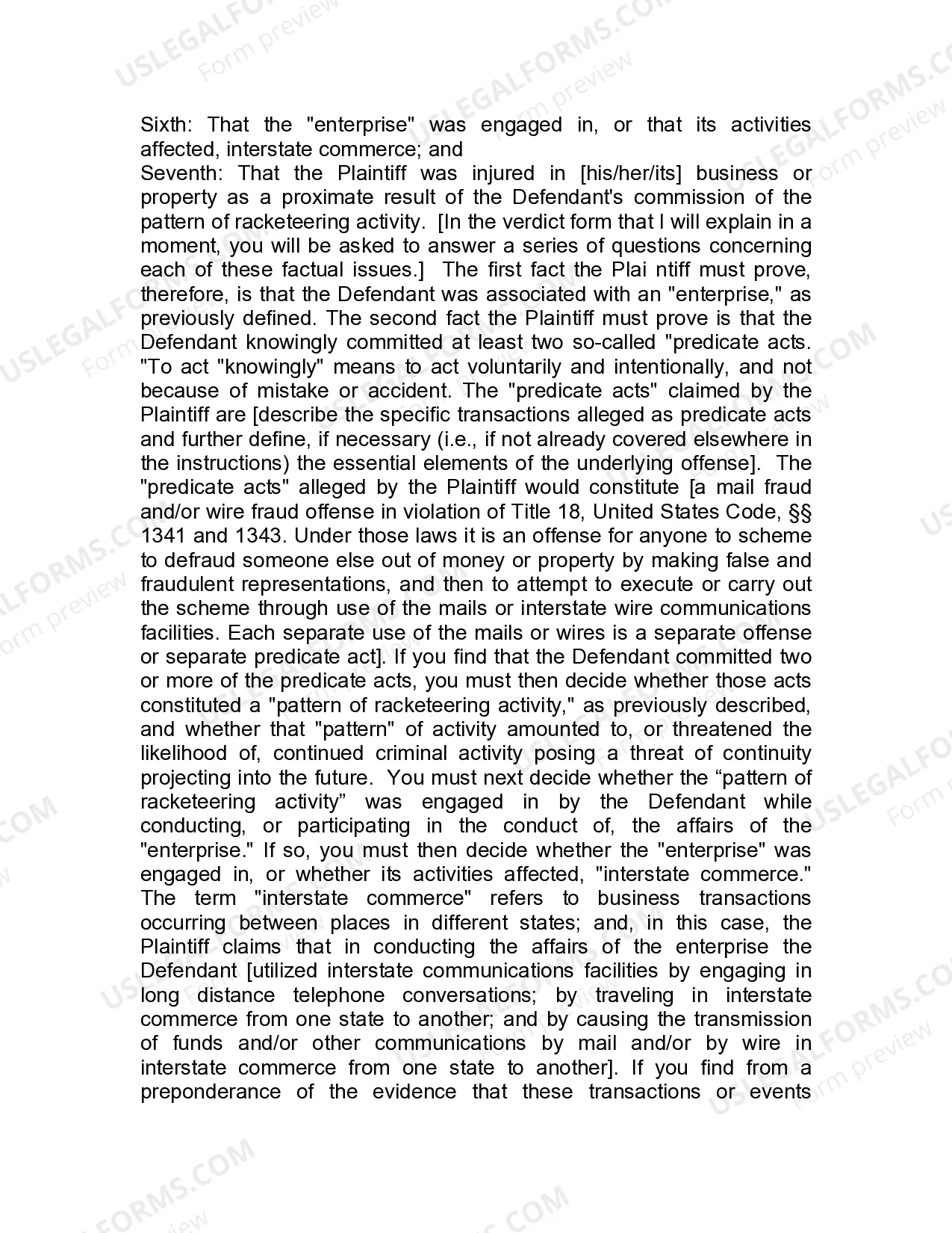 Preview Jury Instruction - 5.5.1 General Instruction