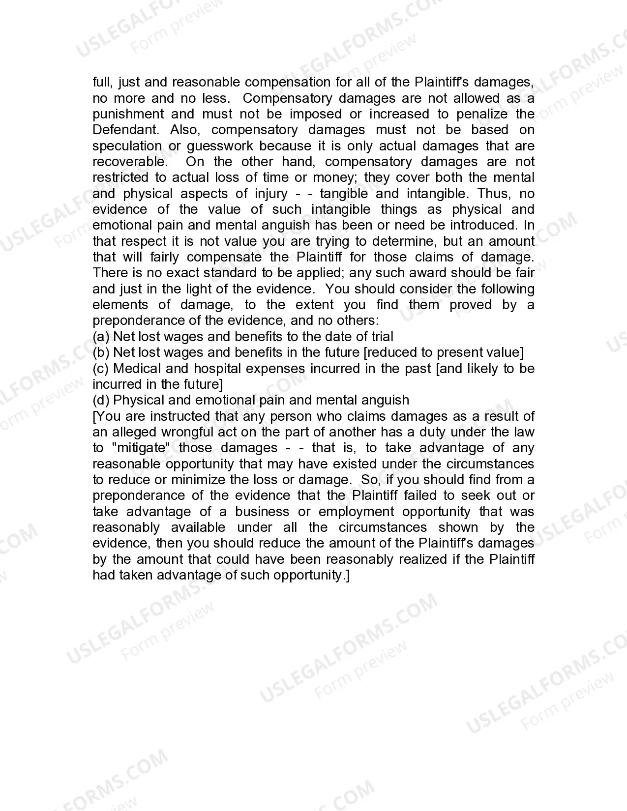 Preview Jury Instruction - 7.7.1 General Instruction - Comparative Negligence Defense