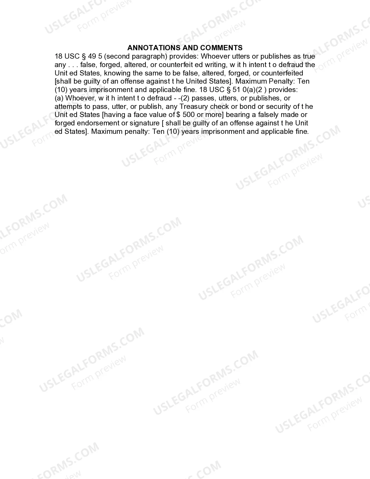 Preview Jury Instruction - Uttering A Forged Endorsement