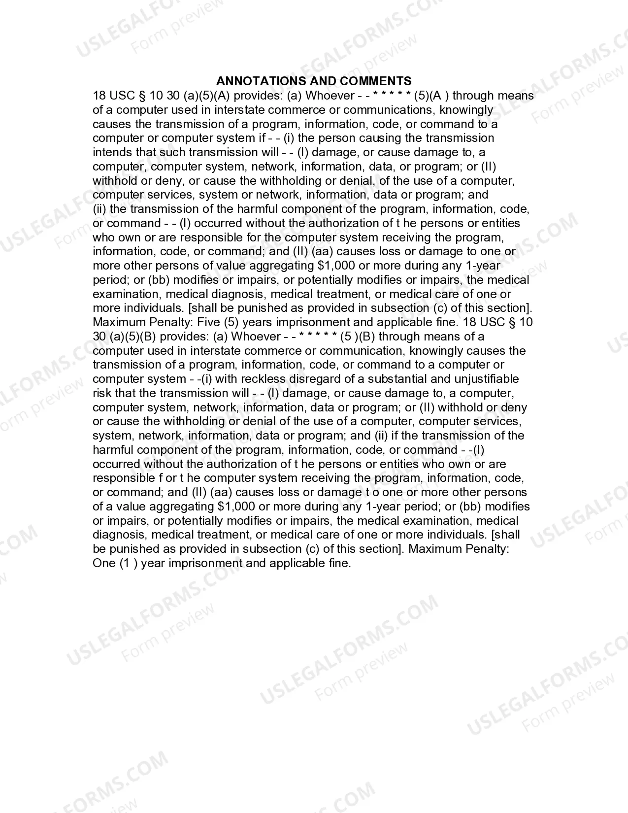 Preview Jury Instruction - Computer Fraud - Causing Damage To Computer Or Program