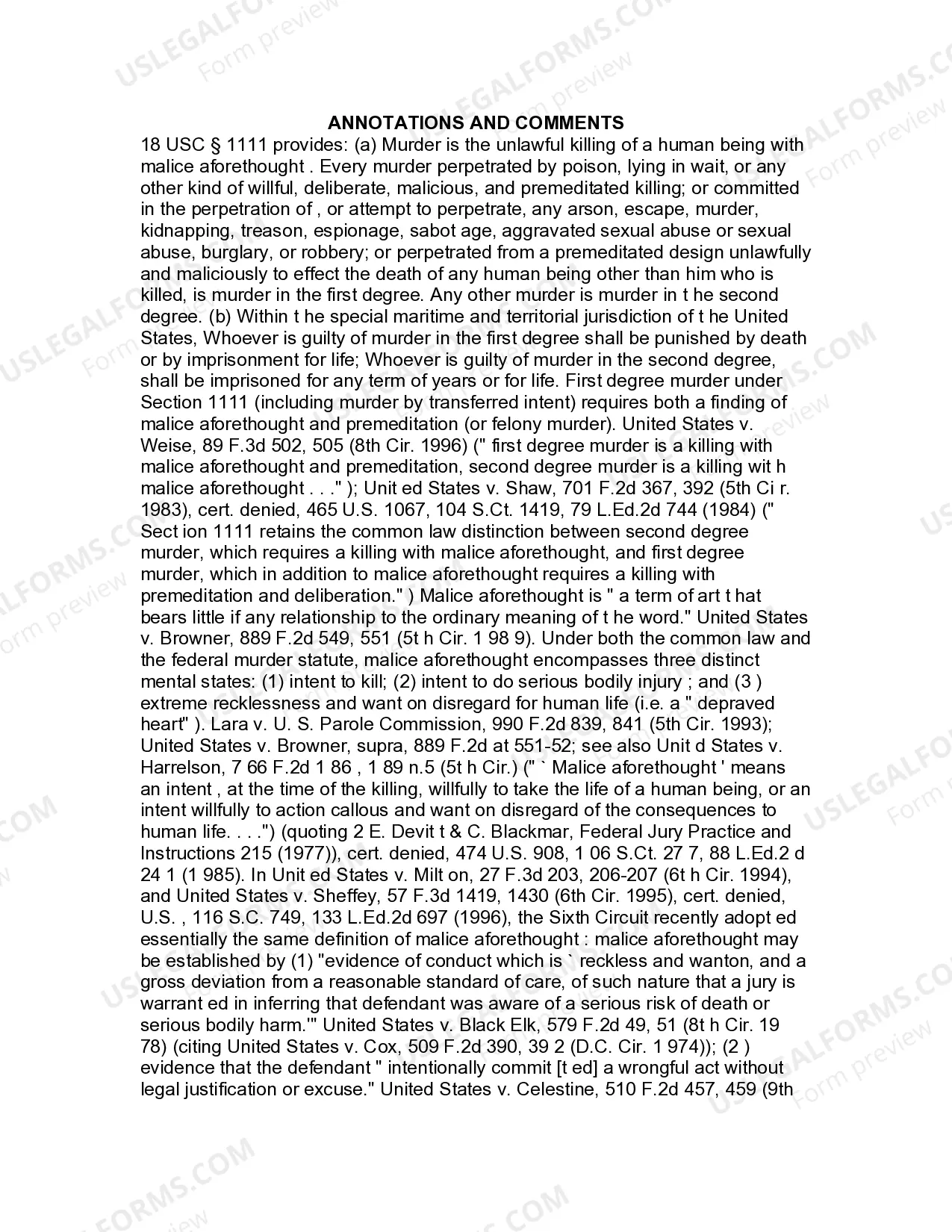 Preview Jury Instruction - Second Degree Murder