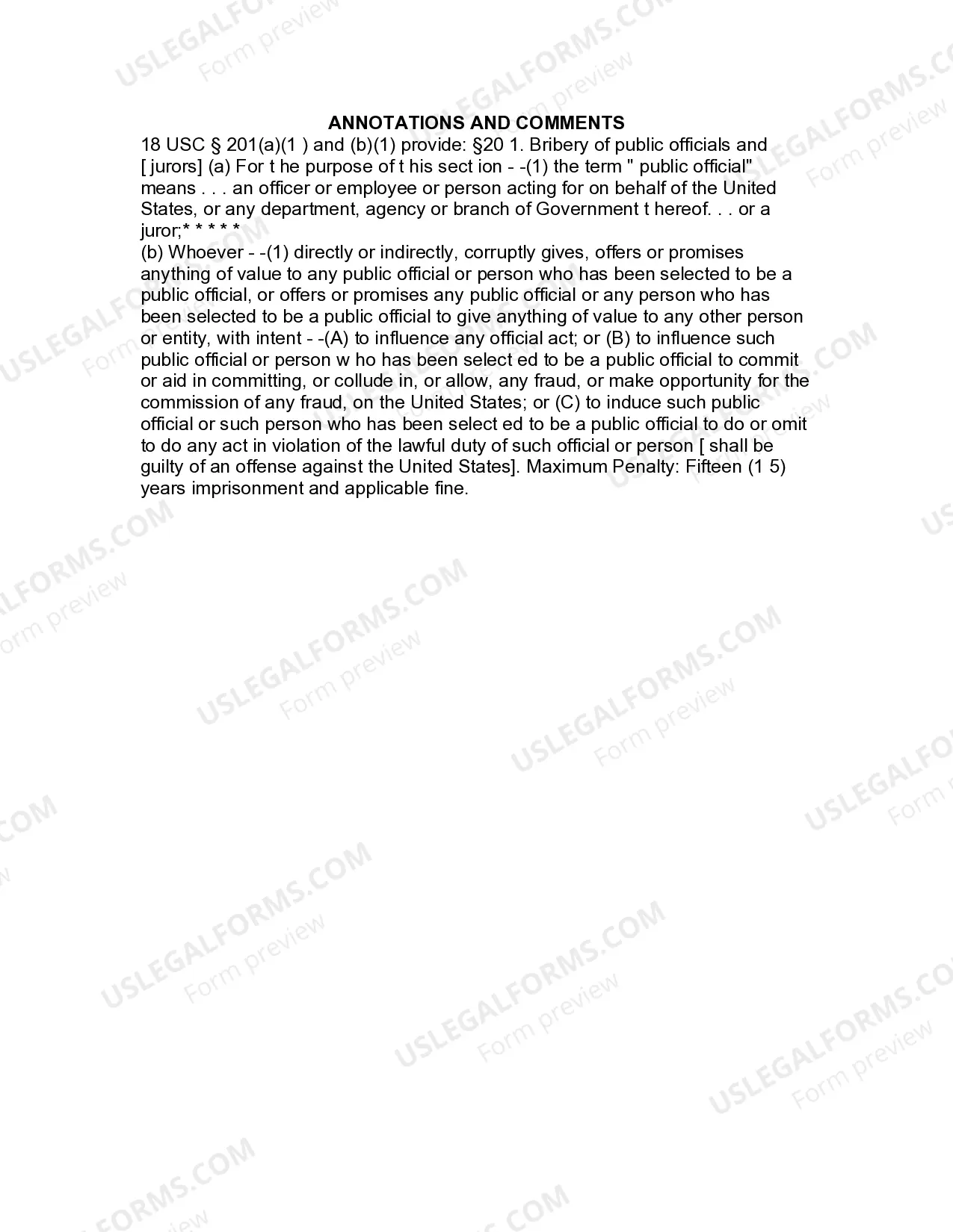 Preview Jury Instruction - Bribery Of Public Official - Or Juror