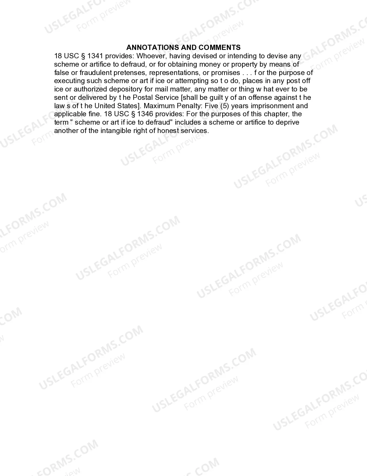 Preview Jury Instruction - Mail Fraud - Depriving Another Of Intangible Right Of Honest Services