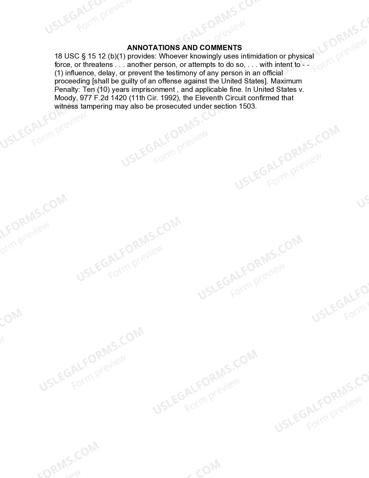 Preview Jury Instruction - Tampering With A Witness